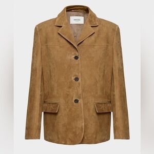 Aritzia Suede Prima Blazer